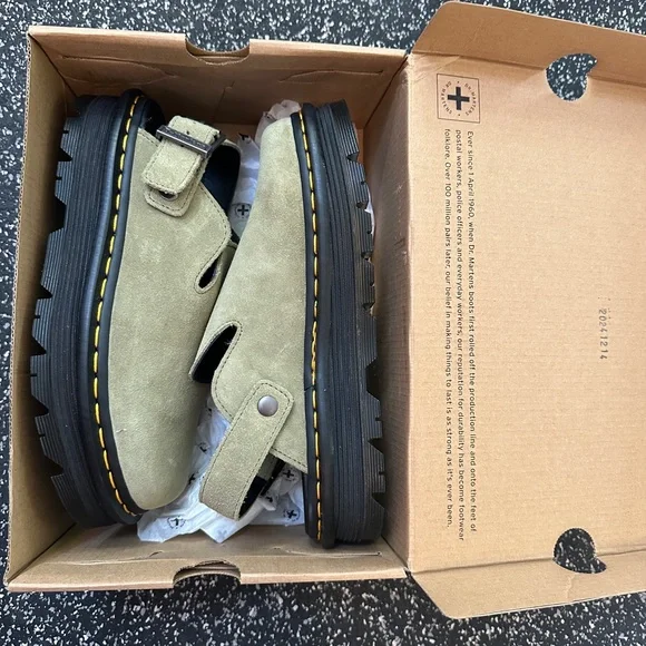 Dr. Martens Zebzag Mule in Muted Olive - Picture 9 of 9